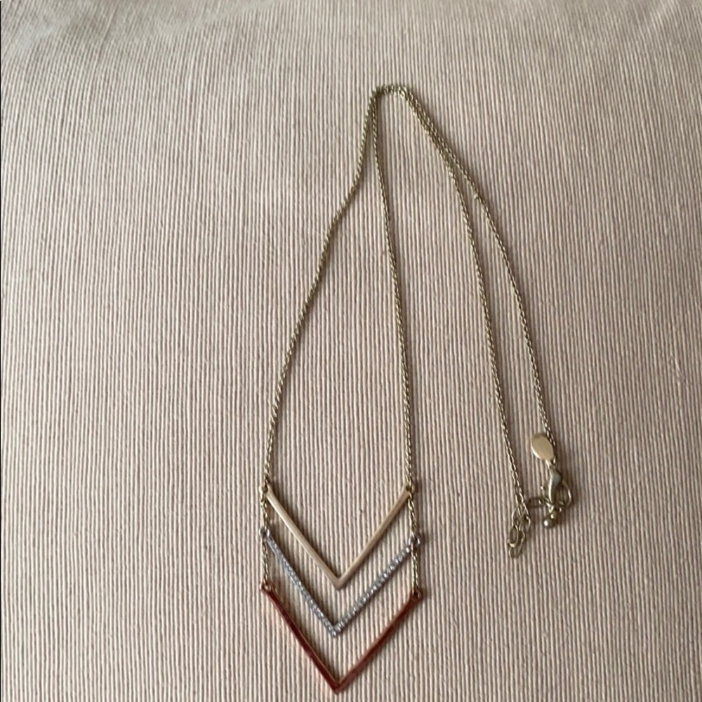 AE three-color metals necklace